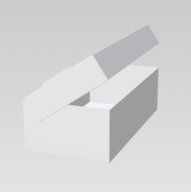 Flip-Top Hinged Lid Box — dieline